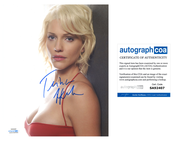 Tricia Helfer Sexy Battlestar Signed Autograph 8x10 Photo ACOA