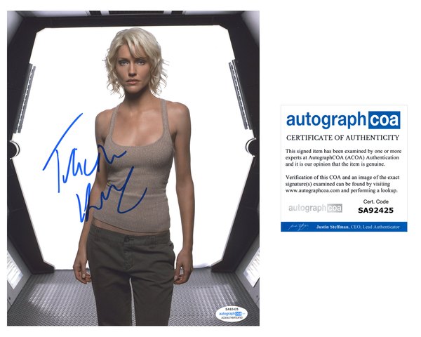 Tricia Helfer Sexy Battlestar Signed Autograph 8x10 Photo ACOA