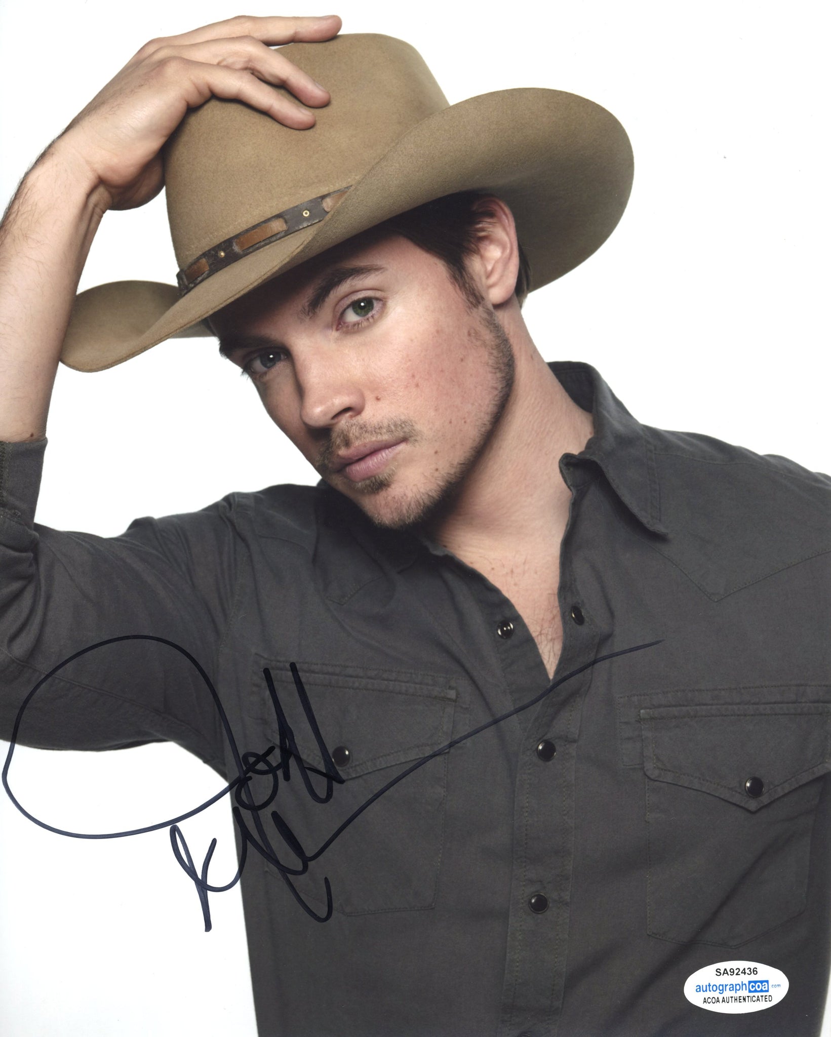 Josh Henderson Dallas Signed Autograph 8x10 Photo ACOA