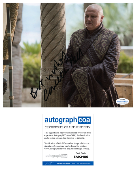 Conleth Hill Game of Thrones Signed Autograph 8x10 Photo ACOA