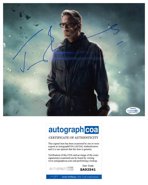 Jeremy Irons Batman Superman Signed Autograph 8x10 Photo ACOA