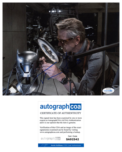 Jeremy Irons Batman Superman Signed Autograph 8x10 Photo ACOA