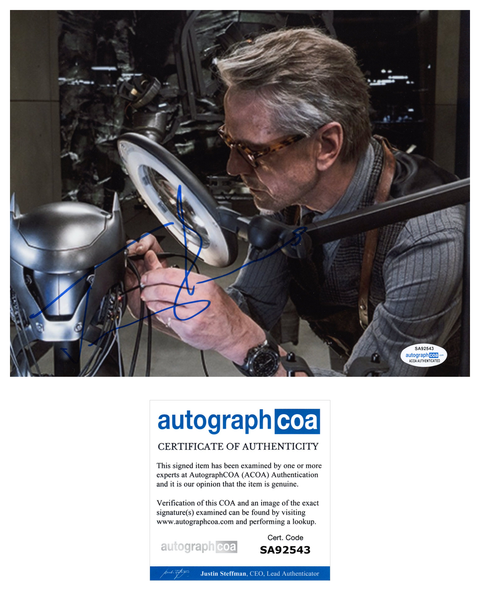 Jeremy Irons Batman Superman Signed Autograph 8x10 Photo ACOA