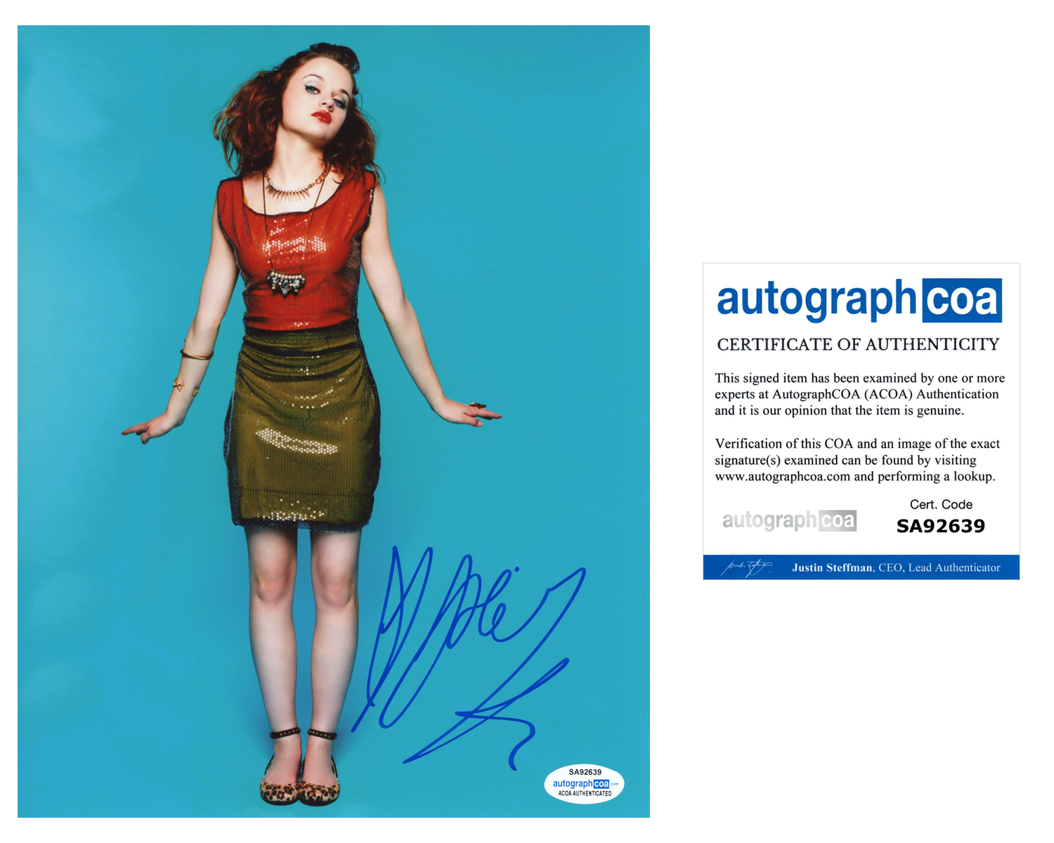 Joey King Sexy Signed Autograph 8x10 Photo ACOA– Outlaw Hobbies