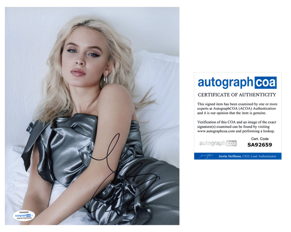 Zara Larsson Sexy Singer Signed Autograph 8x10 Photo ACOA