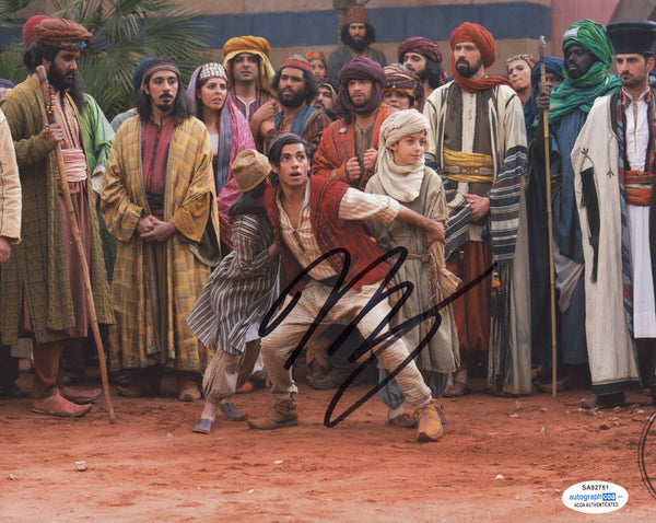 Mena Massoud Aladdin Signed Autograph 8x10 Photo ACOA