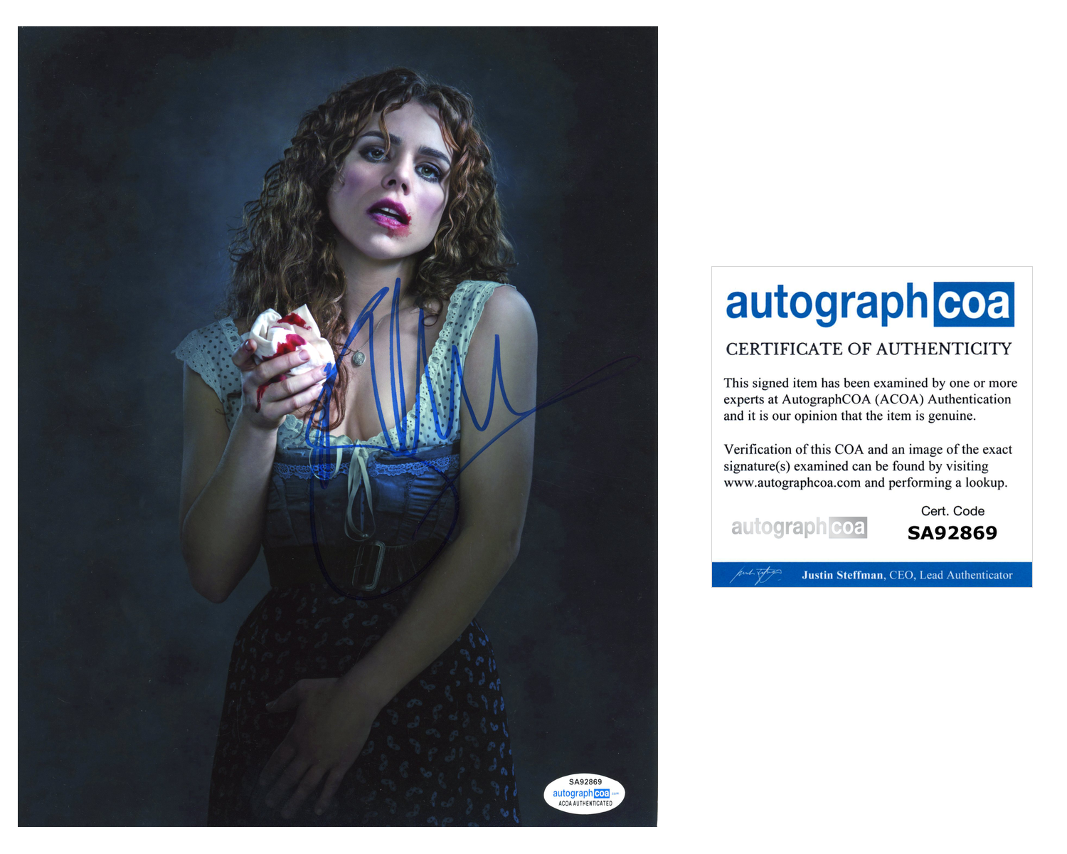 Billie Piper Penny Dreadful Signed Autograph 8x10 Photo ACOA