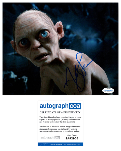 Andy Serkis Lord of the Rings Signed Autograph 8x10 Photo ACOA