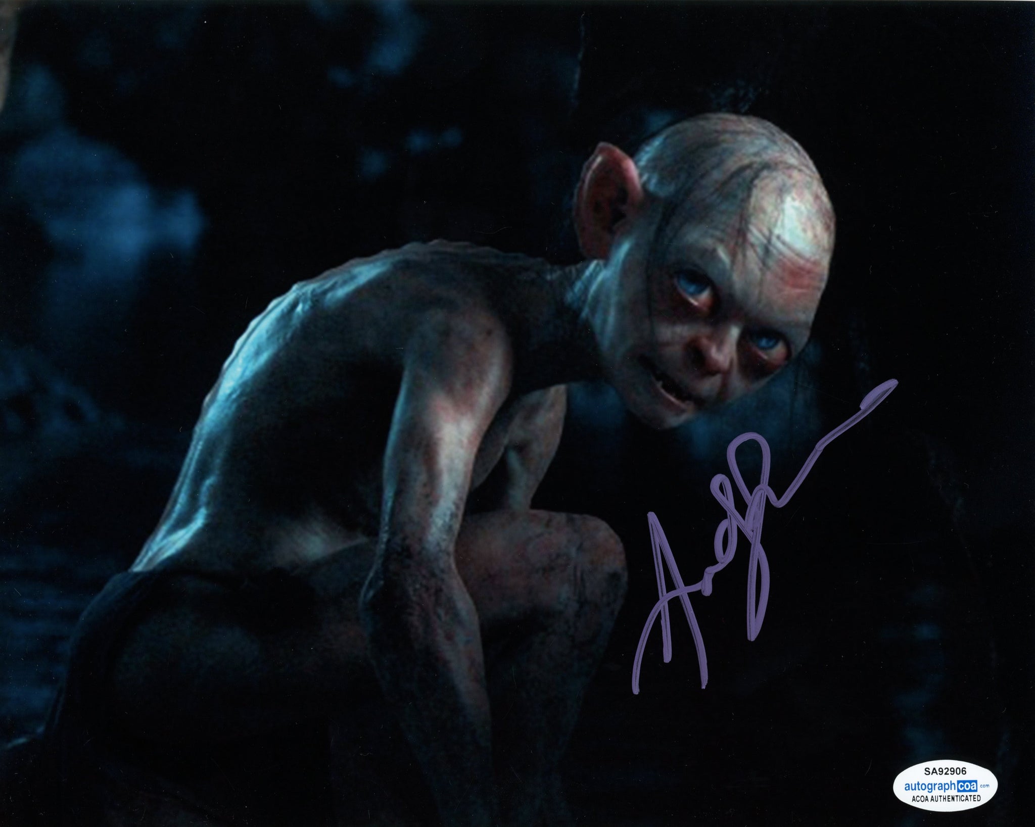 Andy Serkis Lord of the Rings Signed Autograph 8x10 Photo ACOA