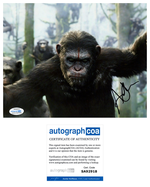 Andy Serkis Planet of the Apes Signed Autograph 8x10 Photo ACOA