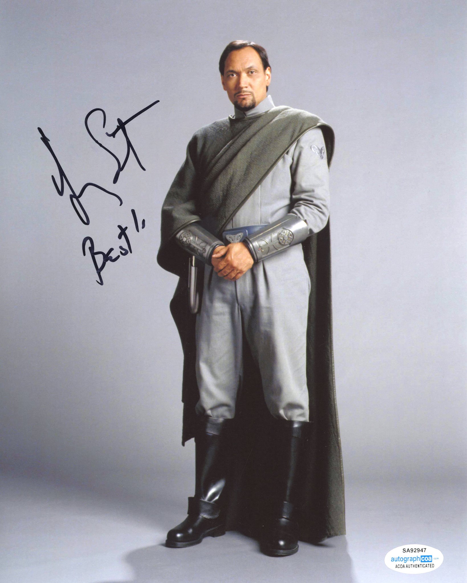 Jimmy Smits Star Wars Signed Autograph 8x10 Photo ACOA