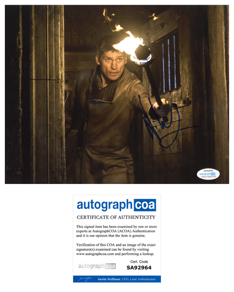 Nikolaj Coster Waldau Game of Thrones Signed Autograph 8x10 Photo ACOA