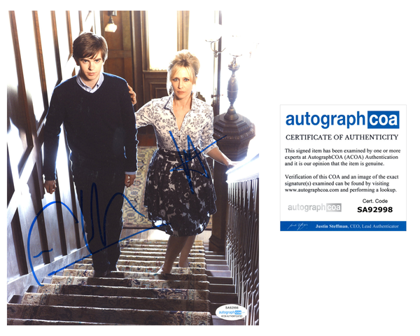 Bates Motel Vera Farmiga Freddie Highmore SIgned Autograph 8x10 Photo ACOA