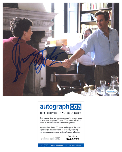 Armie Hammer Timothee Chalamet Call Me By Your Name Signed Autograph 8x10 Photo ACOA