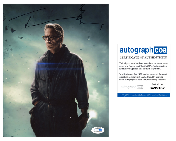 Jeremy Irons Justice League Batman Superman Signed Autograph 8x10 Photo ACOA