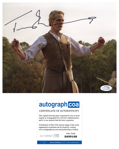 Jeremy Irons Watchmen Signed Autograph 8x10 Photo ACOA