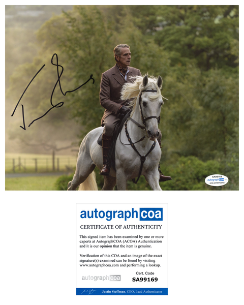 Jeremy Irons Watchmen Signed Autograph 8x10 Photo ACOA