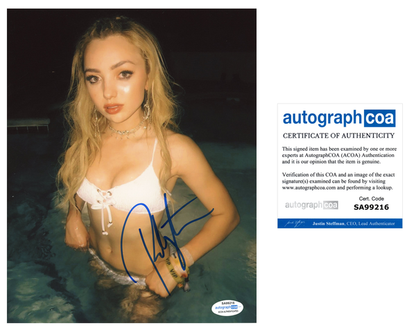 Peyton List Cobra Kai Sexy Signed Autograph 8x10 Photo ACOA