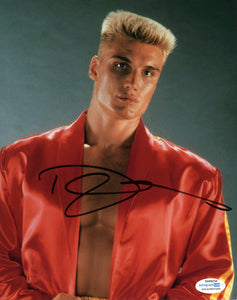 Dolph Lundgren Rocky Signed Autograph 8x10 Photo ACOA