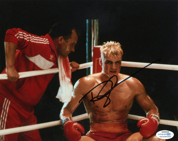 Dolph Lundgren Rocky Signed Autograph 8x10 Photo ACOA