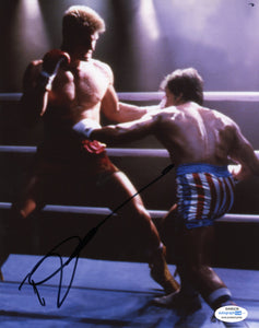 Dolph Lundgren Rocky Signed Autograph 8x10 Photo ACOA