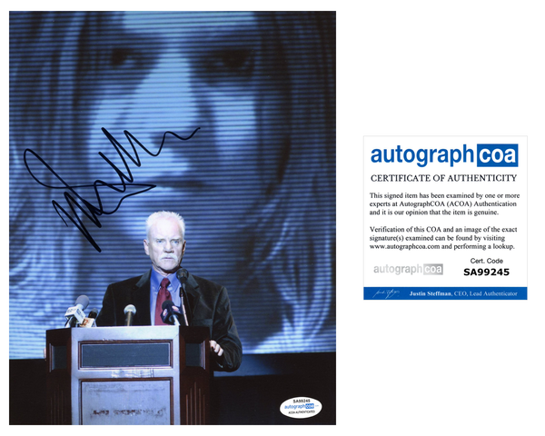 Malcolm McDowell Halloween Signed Autograph 8x10 Photo ACOA