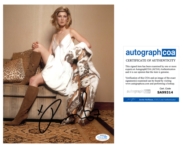 Rosamund Pike Sexy Signed Autograph 8x10 Photo ACOA