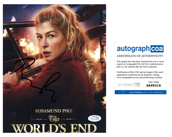 Rosamund Pike World's End Signed Autograph 8x10 Photo ACOA