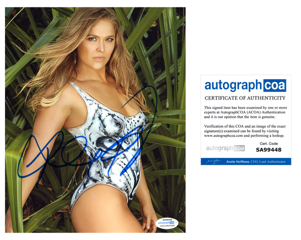 Ronda Rousey UFC Wrestling Sports Illustrated Signed Autograph 8x10 Photo ACOA