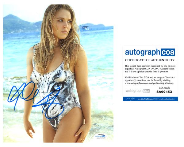 Ronda Rousey UFC Wrestling Sports Illustrated Signed Autograph 8x10 Photo ACOA