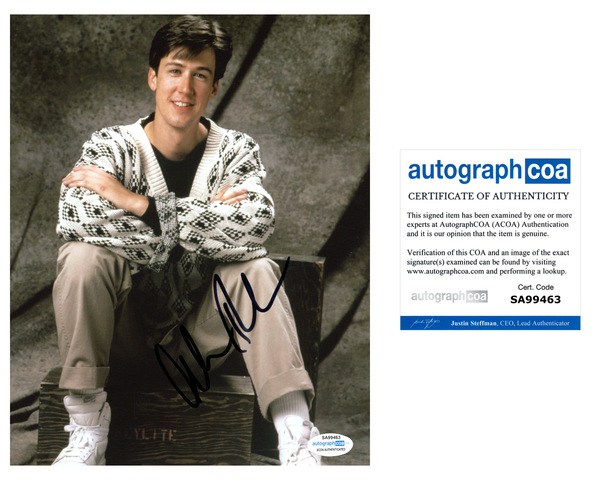 Alan Ruck Ferris Bueller Signed Autograph 8x10 Photo ACOA