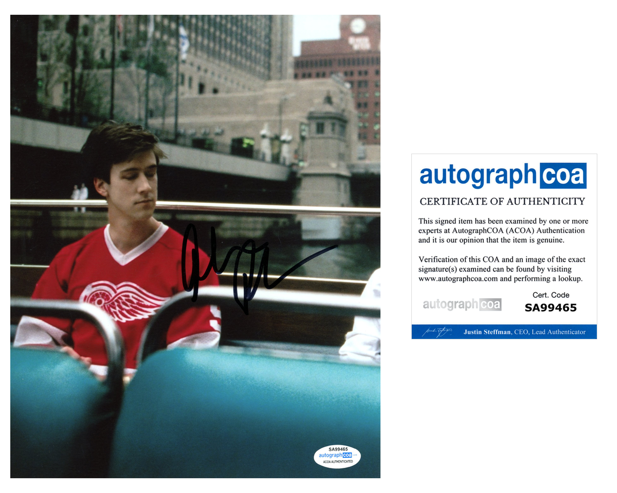 Alan Ruck Ferris Bueller Signed Autograph 8x10 Photo ACOA | Outlaw ...