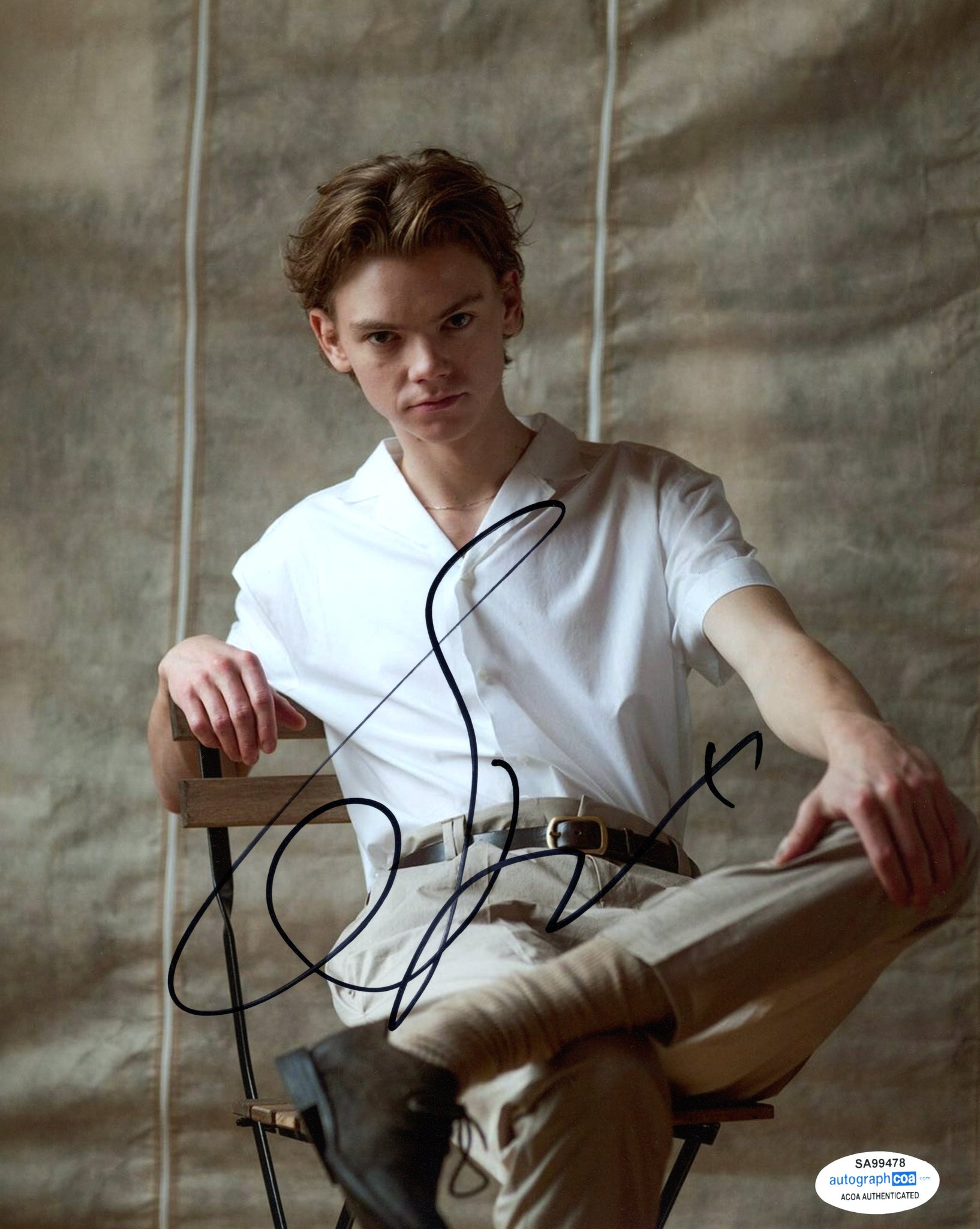 Thomas Brodie Sangster Queen s Gambit Signed Autograph 8x10 Photo