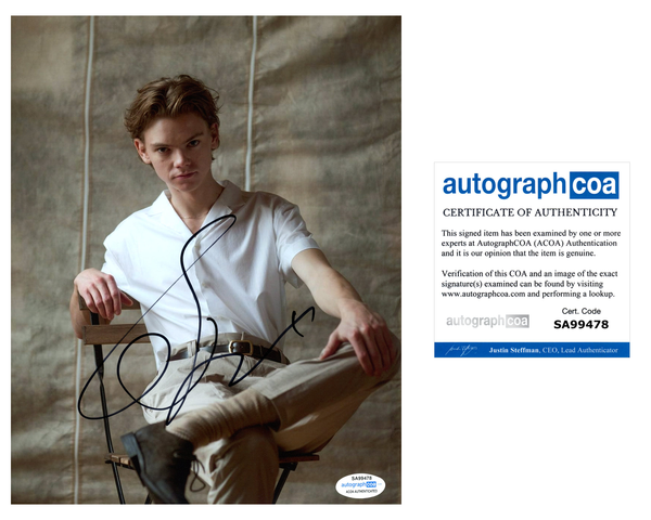 Thomas Brodie Sangster Queen's Gambit Signed Autograph 8x10 Photo ACOA