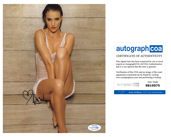 Rosie Huntington-Whiteley Transformers Signed Autograph 8x10 Photo ACOA