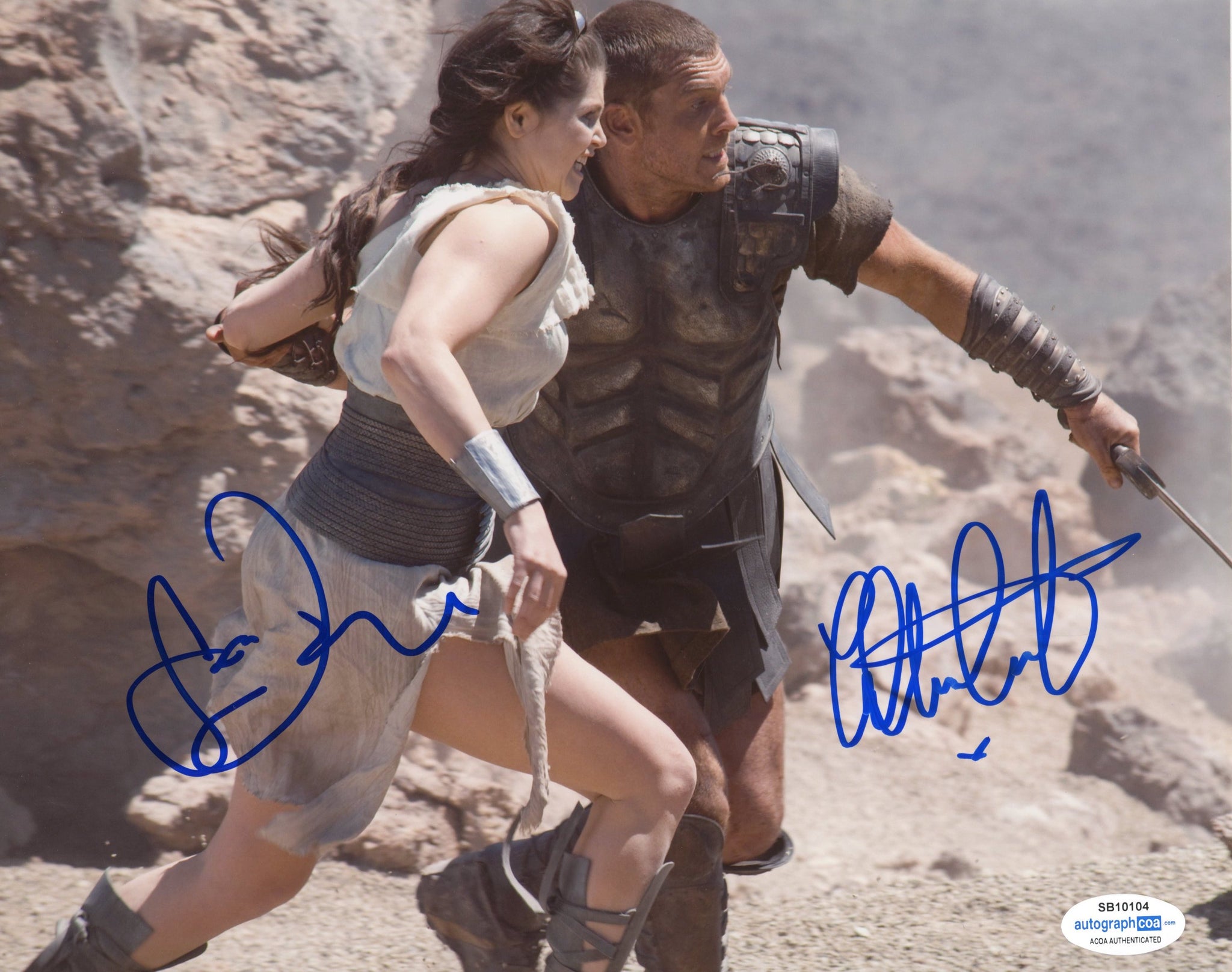 Sam Worthington Gemma Arterton Clash of the Titans Signed Autograph 8x10 Photo ACOA