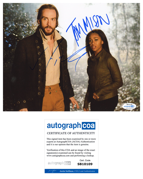 Tom Mison & Nicole Beharie Sleepy Hollow Signed Autograph 8x10 Photo ACOA