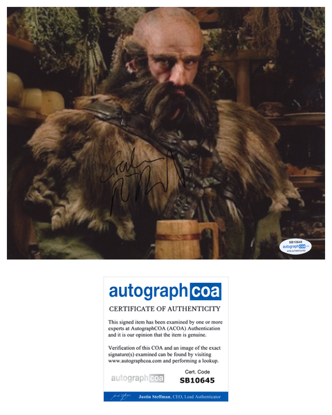 Graham McTavish The Hobbit Signed Autograph 8x10 Photo ACOA