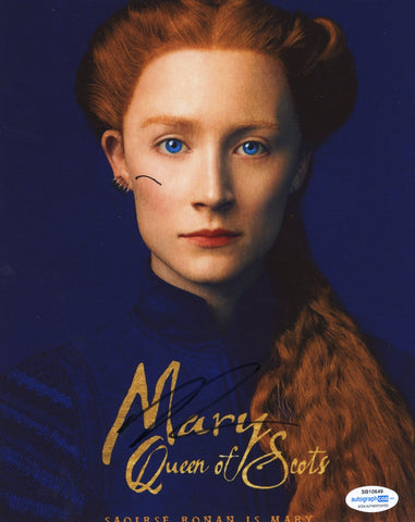Saoirse Ronan Mary Queen of Scots Signed Autograph 8x10 Photo ACOA