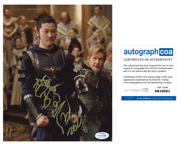 Tadanobu Asano Thor Signed Autograph 8x10 Photo ACOA