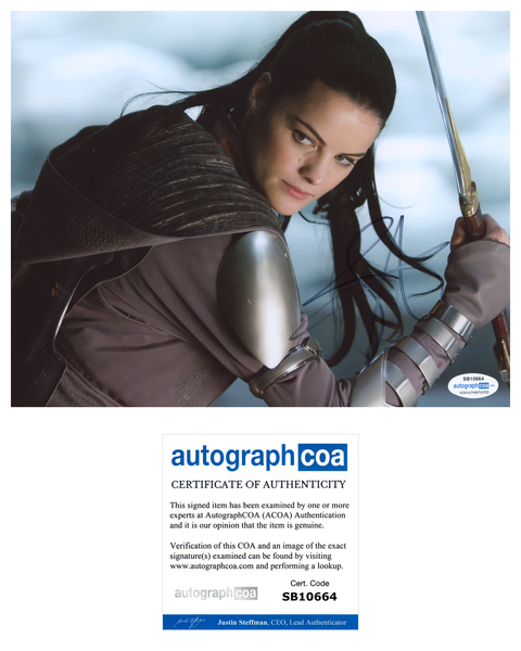 Jaimie Alexander Thor Signed Autograph 8x10 Photo ACOA