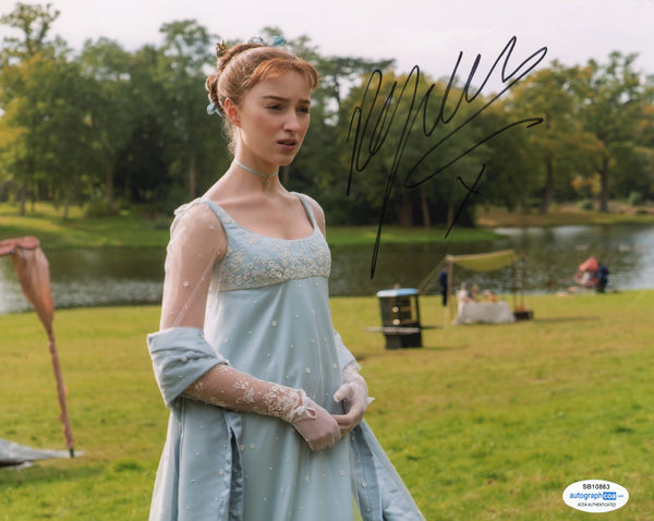 Phoebe Dynevor Bridgerton Signed Autograph 8x10 Photo ACOA