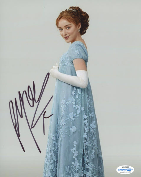 Phoebe Dynevor Bridgerton Signed Autograph 8x10 Photo ACOA