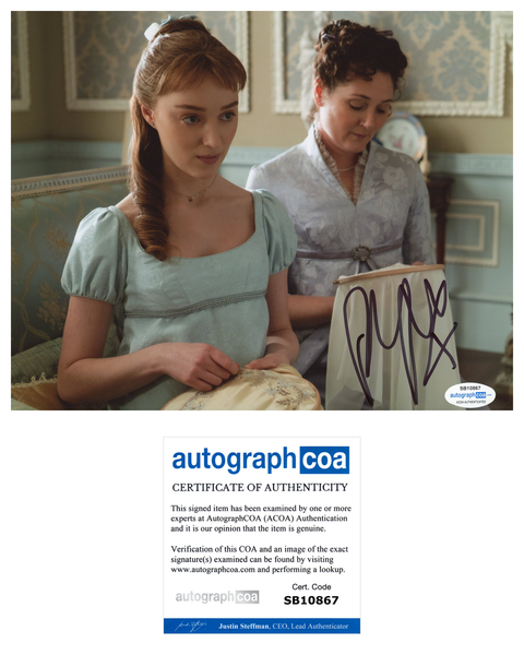 Phoebe Dynevor Bridgerton Signed Autograph 8x10 Photo ACOA