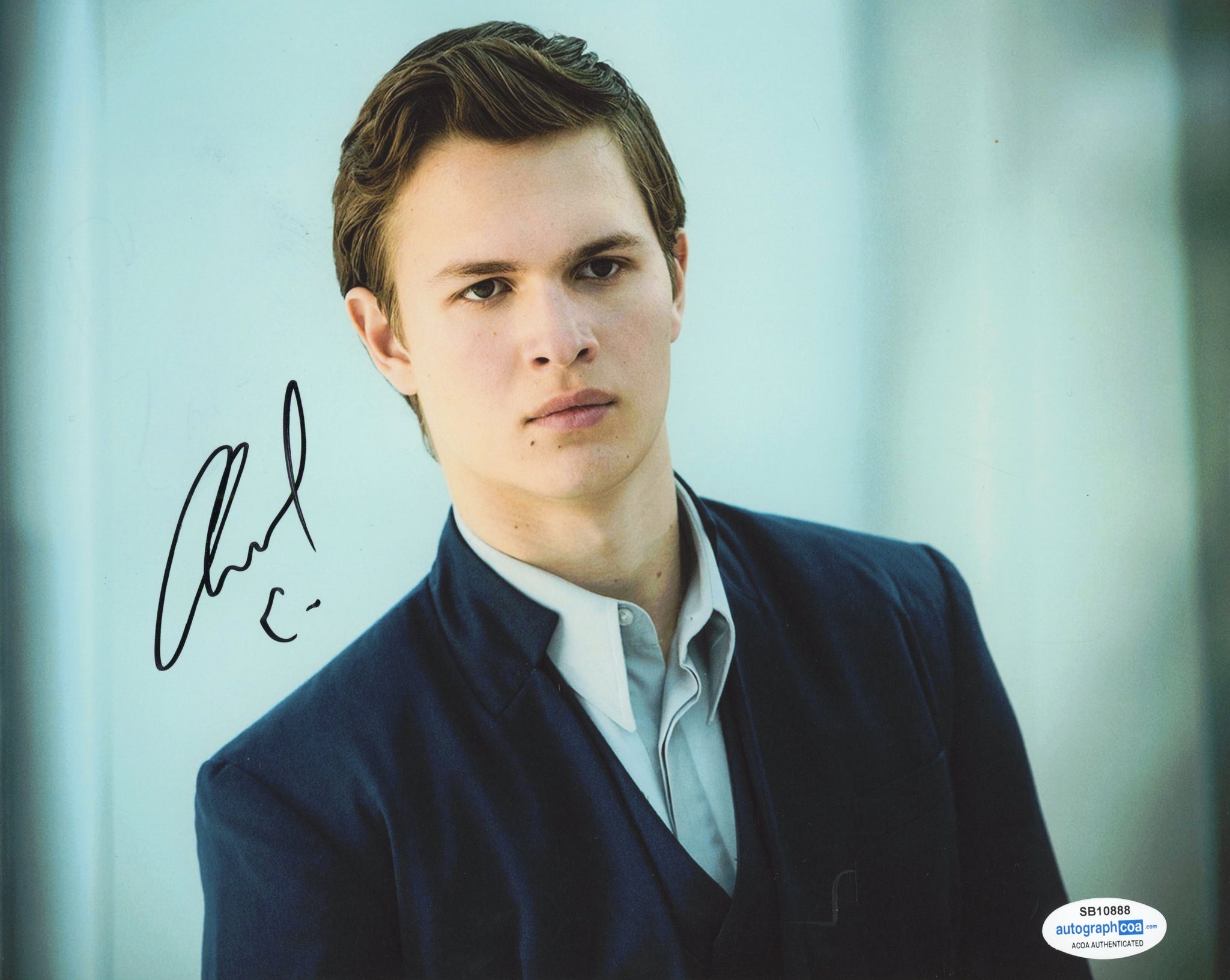 Ansel Elgort Divergent Signed Autograph 8x10 Photo ACOA