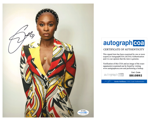 Cynthia Erivo Sexy Signed Autograph 8x10 Photo ACOA