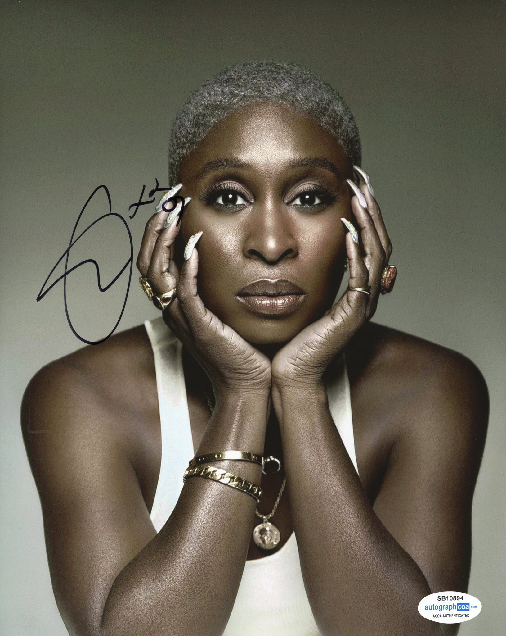 Cynthia Erivo Sexy Signed Autograph 8x10 Photo ACOA