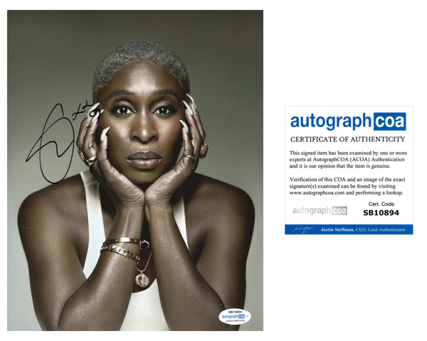 Cynthia Erivo Sexy Signed Autograph 8x10 Photo ACOA