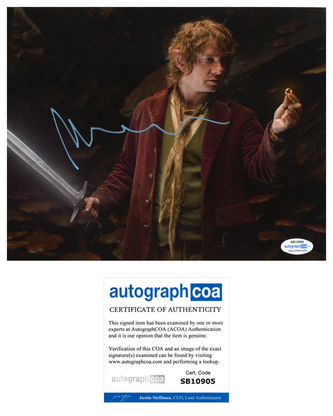 Martin Freeman The Hobbit Signed Autograph 8x10 Photo ACOA