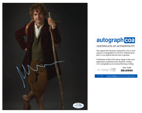 Martin Freeman The Hobbit Signed Autograph 8x10 Photo ACOA